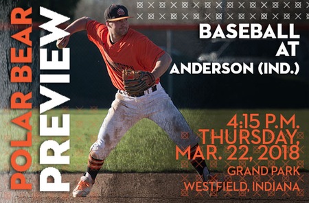Baseball: Ohio Northern (10-3 Overall) at Anderson (Ind.) (9-9 Overall)