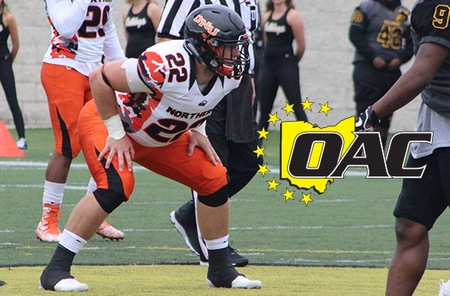Senior linebacker Zach Schmerge named OAC Defensive Player of the Week for the second time this season