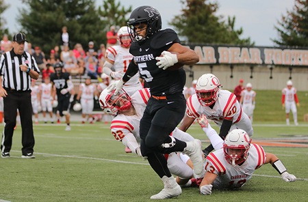 Football scores 45-35 victory over Otterbein in home opener 