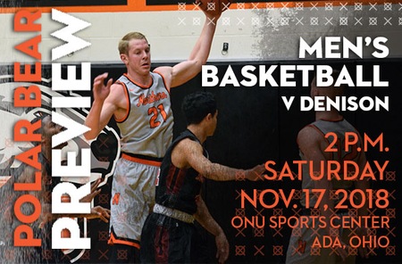 Men's Basketball: Denison (0-1 Overall) at Ohio Northern (1-0 Overall)