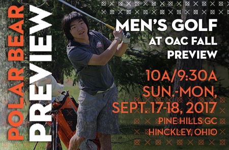 Men's Golf: Ohio Northern (8-18 Overall) - OAC Fall Preview at Hinckley, Ohio