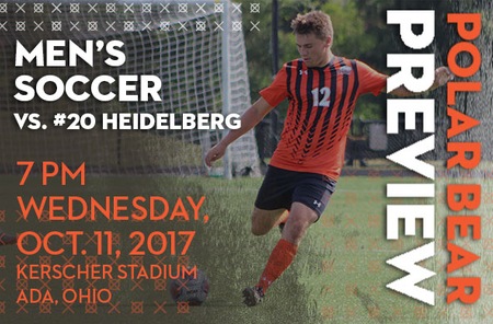 Men's Soccer: #8 Heidelberg (9-0-1 Overall, 2-0-1 OAC) at Ohio Northern (8-4-1 Overall, 1-2-0 OAC)