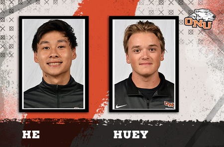 He, Huey lead Men's Swimming and Diving on day one of Wooster Invitational