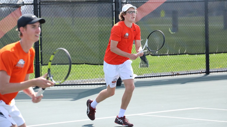 Men's Tennis moves into sole possession of first place in OAC with 7-2 victory over Otterbein in battle of league unbeatens