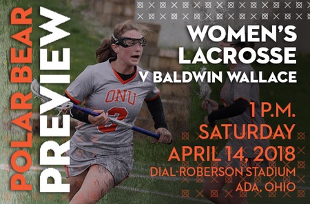 Women's Lacrosse: Baldwin Wallace (5-8 Overall, 3-2 OAC) at Ohio Northern (6-5 Overall, 3-1 OAC)