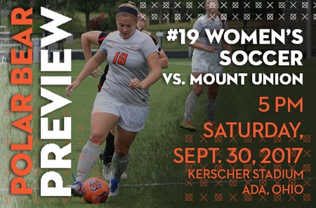 Women's Soccer: Mount Union (6-2-0 Overall, 0-0-0 OAC) at #19 Ohio Northern (7-1-1 Overall, 0-0-0 OAC)