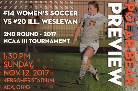 Women's Soccer: 2017 Div. III NCAA Tournament: 2nd Round - #20 Illinois Wesleyan (17-4-0 Overall) at #14 Ohio Northern (18-1-2 Overall)