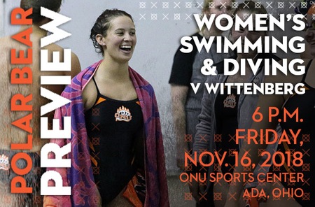 Women's Swimming & Diving: Wittenberg (0-3 Overall) at Ohio Northern (1-1 Overall)