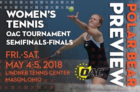 Women's Tennis: Ohio Northern (18-6 Overall) - OAC Semifinals/Finals at Mason, Ohio