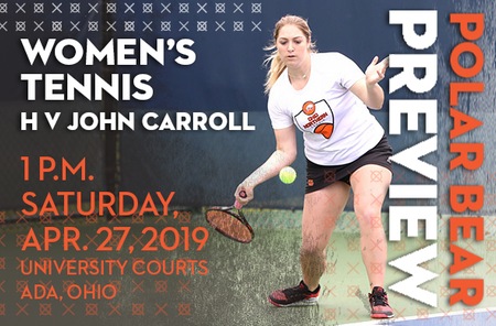 Women's Tennis: John Carroll (12-5 Overall, 7-0 OAC) at Ohio Northern (18-5, 6-1 OAC)