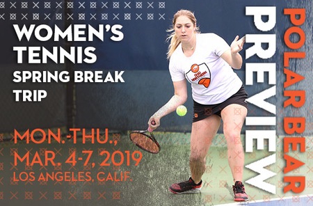 Women's Tennis: Ohio Northern (5-0 Overall) - Spring Break trip to Los Angeles, Calif.