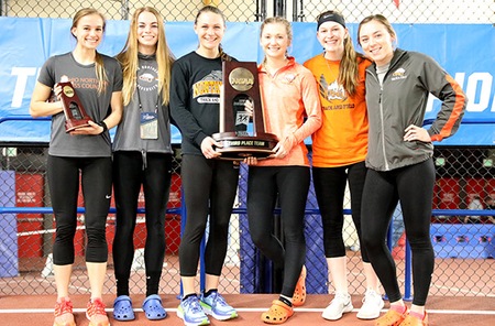 Emily Richards wins 800, Mile titles, earns All-America honors in three events to lead Ohio Northern to a third place finish on final day of the 2018 NCAA III Women's Indoor Track & Field Championships