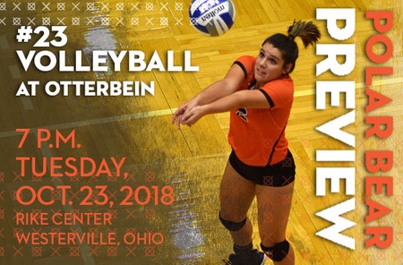 Volleyball: #23 Ohio Northern (17-7 Overall, 6-1 OAC) at Otterbein (19-6 Overall, 7-0 OAC)