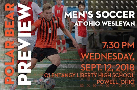Men's Soccer: Ohio Northern (1-2-1 Overall) at #19 Ohio Wesleyan (3-0-0 Overall)