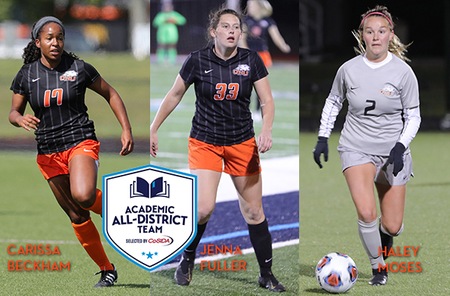 Haley Moses, Jenna Fuller, Carissa Beckham named First Team Academic All-District 7 by CoSIDA