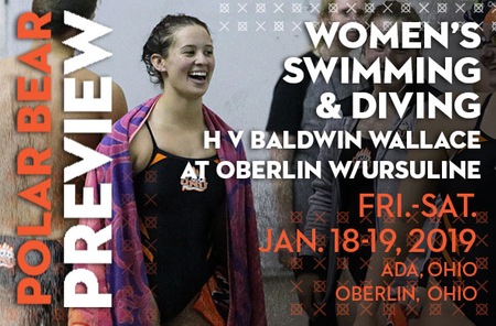 Women's Swimming & Diving: Baldwin Wallace (4-4 Overall, 1-1 OAC) at Ohio Northern (3-2 Overall, 2-1 OAC)