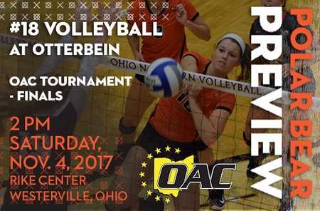 Volleyball: OAC Tournament Finals - #18 Ohio Northern (27-4 Overall) at Otterbein (28-3 Overall)