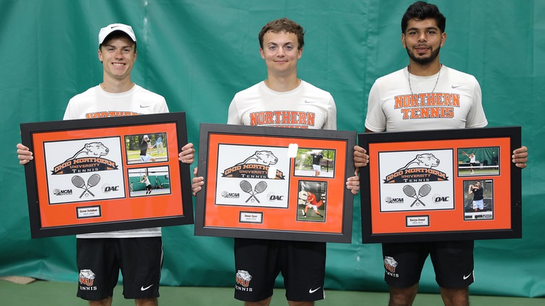 Men's Tennis wins its third consecutive OAC Regular Season title with 9-0 victories over Mount Union and Capital on busy Saturday