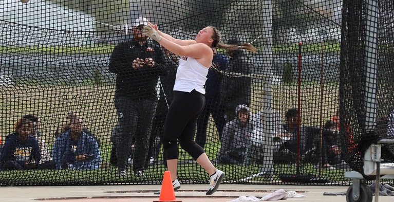 Burman breaks school record in hammer, Schweller wins three events as Women's Outdoor track and Field wins 4th Annual Mike Becraft Invitational